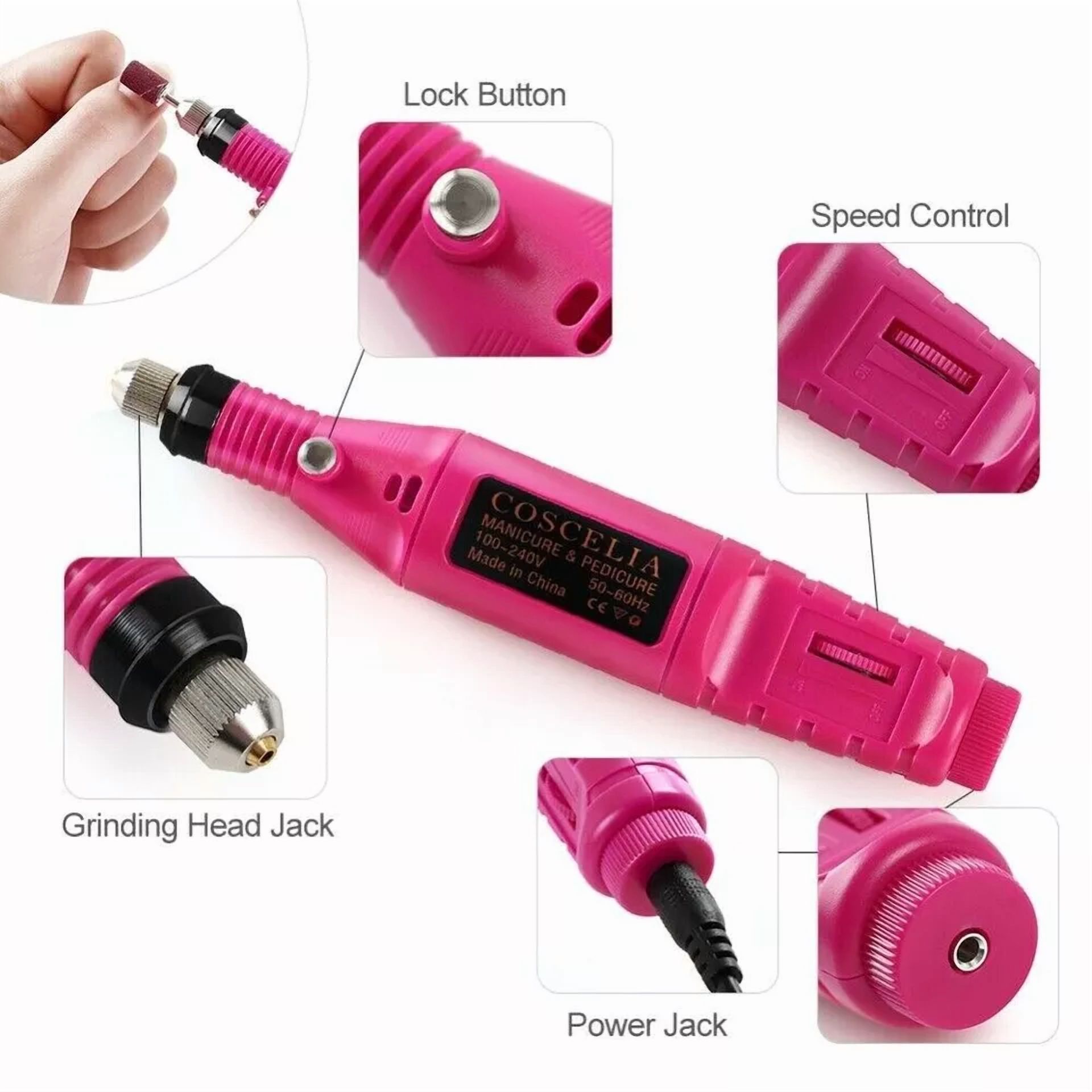 FLINT- Electric Drill Nail File Acrylic Art File Manicure Pedicure Portable Machine Kit