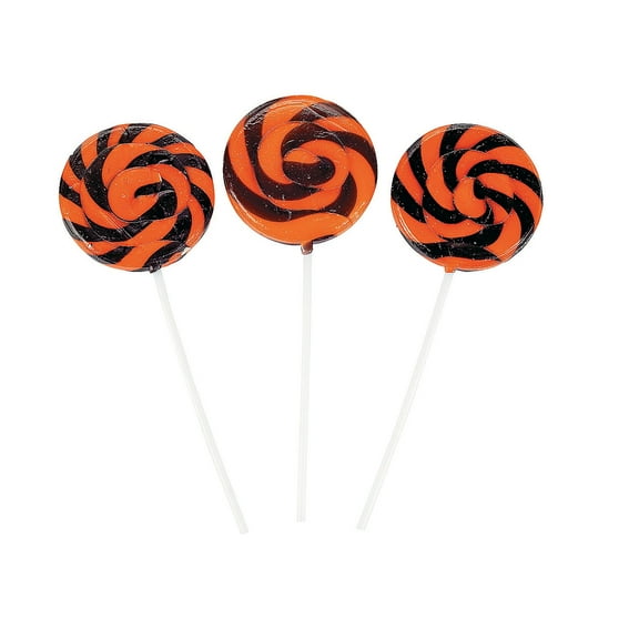Halloween Swirl Lollipops, Edibles, Halloween, 12 Pieces