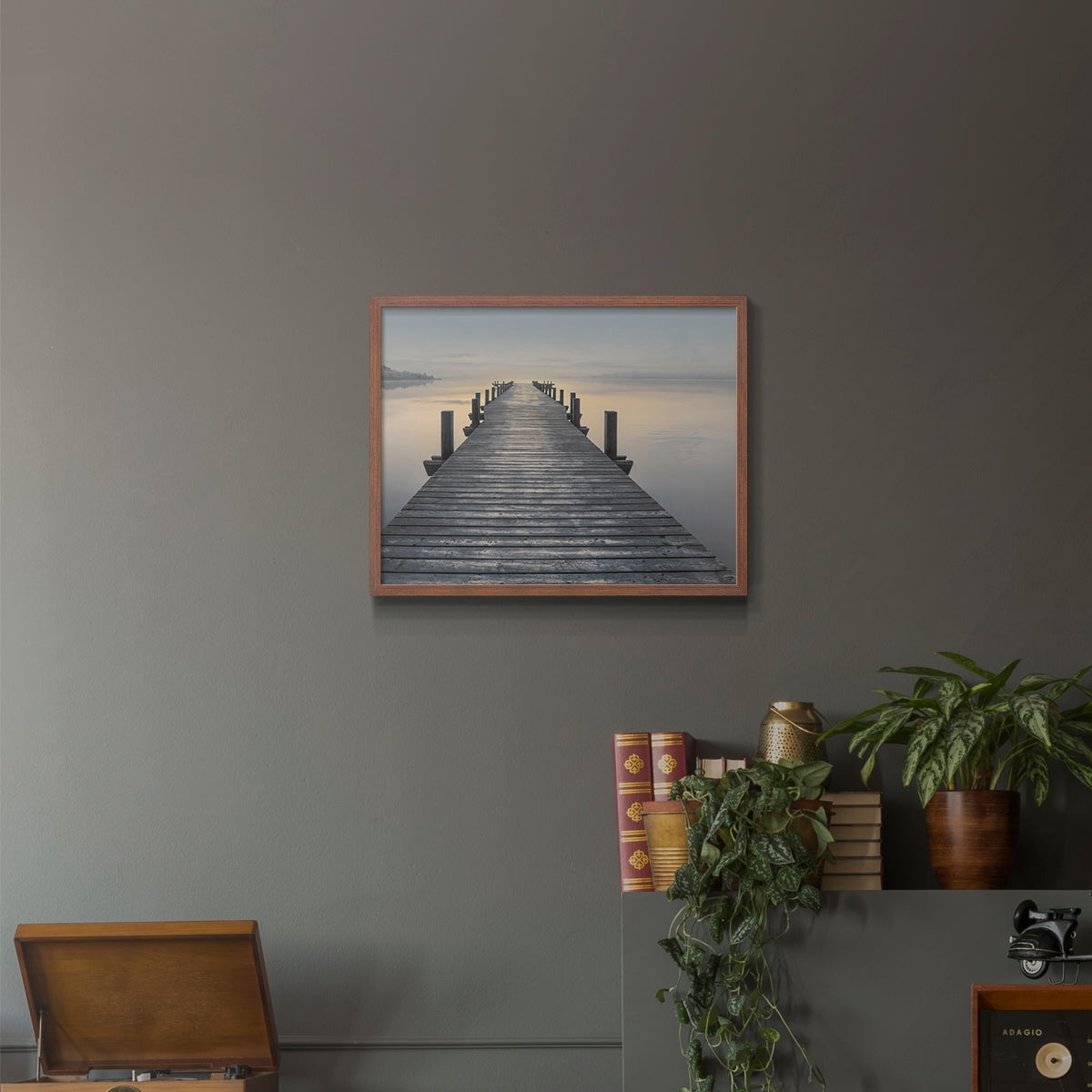 Sun Down by Mike Calascibetta - Restickable Framed Giclée Print