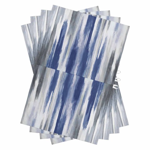 Abstract Navy Blue Kitchen Towels Set of 4, Water Absorbent Dish Towel, Vintage Grey Street Painting Art Decorative Hand Towels - Quick Drying Cloth for Cooking Baking, 18x28 Inch