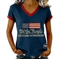 thumbnail image 2 of DHFJKG 250 Anniversary USA T Shirts For Women Short Sleeve Graphic Tee V Neck July 4Th Birthday Tshirts Stylish Tops, 2 of 4