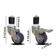 thumbnail image 4 of 3" Casters for Food Prep Work Table - Set of 4 Rolling Wheels, 4 of 4