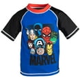 thumbnail image 3 of Marvel Avengers Spider-Man Iron Man Thor Little Boys Rash Guard and Swim Trunks Outfit Set Toddler to Big Kid, 3 of 5