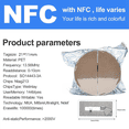thumbnail image 2 of 800 PCS NFC Tags Sticker with NTAG213 Chip Blank NFC Stickers Adhesive Labels RFID Tags Rewritable 144 Bytes Memory,800 x NFC Tags, 2 of 6