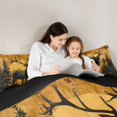 thumbnail image 5 of Homewish Wildlife Deer 2pcs Bedding Comforter Set For Kids Children Teens,Woodland Animal Twin Comforter Sets,Black Brown Breathable Bedding Set,Luxury Bedroom Decor,Reversible, 5 of 8