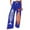 Blue, variant on YUANGUANST Womens Dress Pants Women's Beach Boho Style Loose Casual Straight Leg Pants Office Slacks