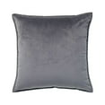 thumbnail image 2 of Seat Cushion Cover Solid Color Velvet Replacement Washable Reusable Soft Decorative Reusable Zipper Sofa Pillow Case Accessories Dark Grey 40x40cm, 2 of 8