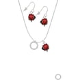 thumbnail image 2 of Delight Jewelry Silvertone Real Heroes Teach Eternity Ring Red Lucky Ladybug Necklace and Dangle Earrings Set, 2 of 6