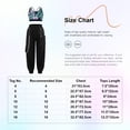 thumbnail image 7 of vastwit Kids Girls Jogger Pants Dance Outfits Sports Crop Tops 2 Piece Set for Jaz Hip Hop Street Butterfly 8, 7 of 7
