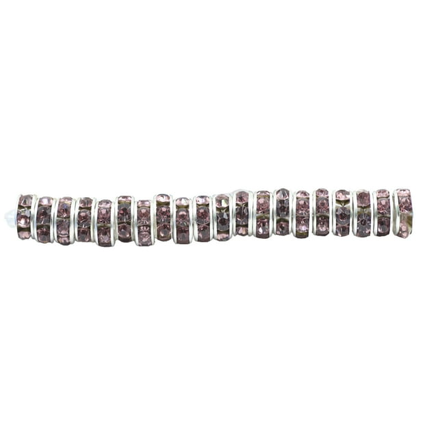 Naiovety 100 piezas de Rondelles de diamantes de imitación hechos a mano cuentas espaciadoras suministros de joyería cristal multicolor accesorios de Artesanía Violeta 8MM100 Piezas Naiovety HA062301-09
