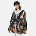 thumbnail image 3 of Gaeub Moonlit Crow Blossoms Men's and Women's UPF 50+ Long-Sleeved Sun Protection Clothing, Fishing Shirt Long Sleeve Zip-X-Large, 3 of 7