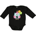 thumbnail image 3 of Inktastic 1st Birthday Party Girls Owl Girls Long Sleeve Baby Bodysuit, 3 of 5