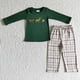 thumbnail image 1 of Venta al por mayor, conjunto de túnica de algodón para niña, camión de Navidad, árbol, conjunto para niños, pantalones a cuadros, ropa de dormir bordada, pijamas para niños pequeños, 1 of 2