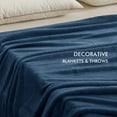 thumbnail image 6 of Royoliving Soft Fleece Blanket Queen Size Sapphire Blue 400GSM Thick Flannel Blanket for Couch Sofa Bed Warm Heavyweight Blanket (90x90 Inches), 6 of 7