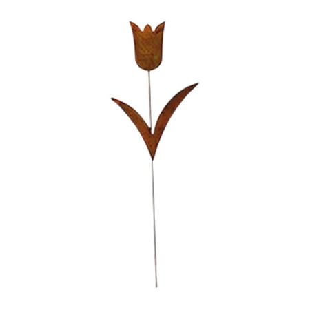 Tulip Rusted Garden Stake