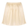 thumbnail image 4 of Haitryli Women's Half Slips Underskirts Long Satin Slip Skirt Petticoat for under Dress Mid Elastic 35cm Champagne S, 4 of 7