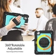 thumbnail image 3 of Case for iPad Air 5th Generation / iPad Air 4th Generation 10.9 inch with Screen Protector, 360 Degree Rotating Kickstand Hand Strap Shockproof Cover with Shoulder Strap, Sky Blue PC, 3 of 7