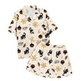 thumbnail image 4 of WEAIXIMIUNG Children's Leisure Printed Button Collar Short Sleeved Top Shorts Pajama Set 10-11 Years, 4 of 4