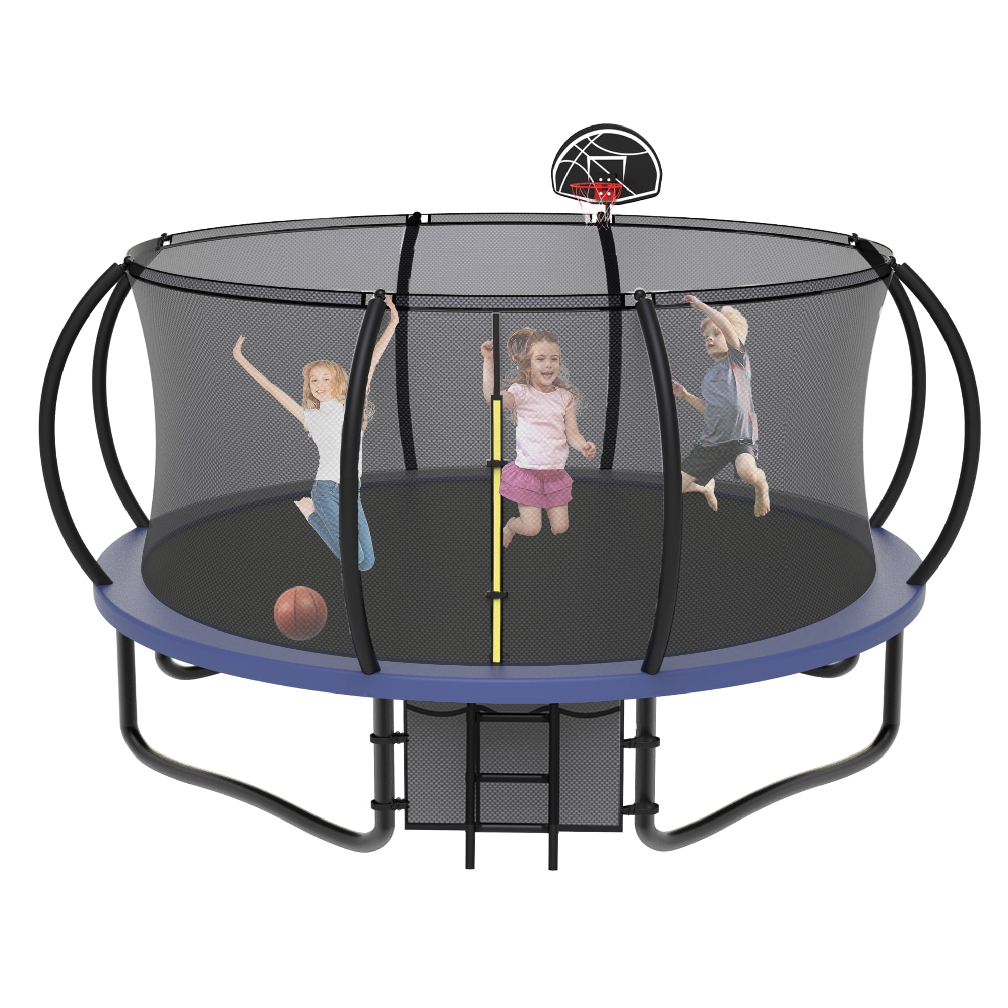 Kacho 12FT Trampoline, Trampoline with Basketball Hoop, Enclosure Net