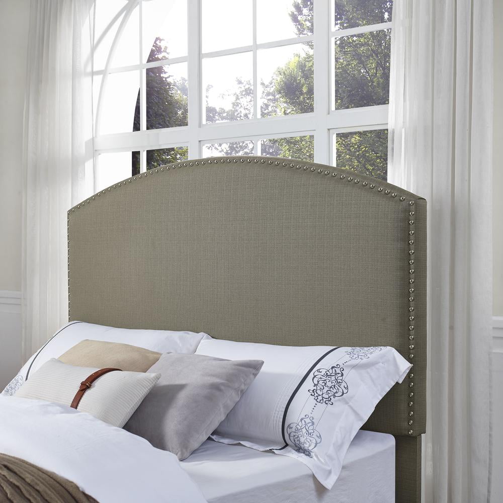 Crosley Furniture Cassie Fabric Upholstered Full/Queen Headboard in Shadow Gray