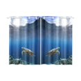 thumbnail image 1 of BSDHOME Sea Turtle Window Curtain Kitchen Curtain 26x39 inches (Two Piece), 1 of 3