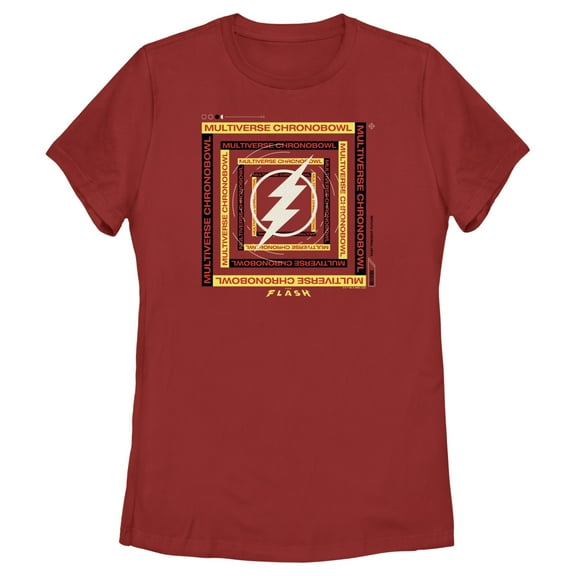 Women's The Flash Multiverse Chronobowl  Graphic Tee Red Small