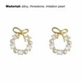 thumbnail image 7 of SPRING PARK Women Faux Pearl Stud Earrings For Simple Bow Small Fashion Ear Jewelry, 7 of 7