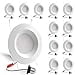 thumbnail image 3 of Energetic 56 Inch LED Recessed Lighting, 1000LM, 5000K Daylight Downlight, 12W=150W, Dimmable LED can Light, Damp Rated, Simple Retrofit Installation,, 3 of 4