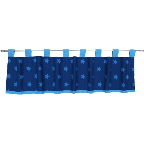 Jungle Jamboree Blue Star Print Window Valance by BELLE