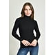 thumbnail image 1 of Blusa tejida de cuello alto /Juvenil, 0247 (Negro) negro M, 1 of 4