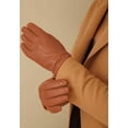 thumbnail image 4 of Kessler "CARLA" premium lambskin womens leather glove - fleece lining, for cold weather, size 7.5, tobacco, 4 of 8