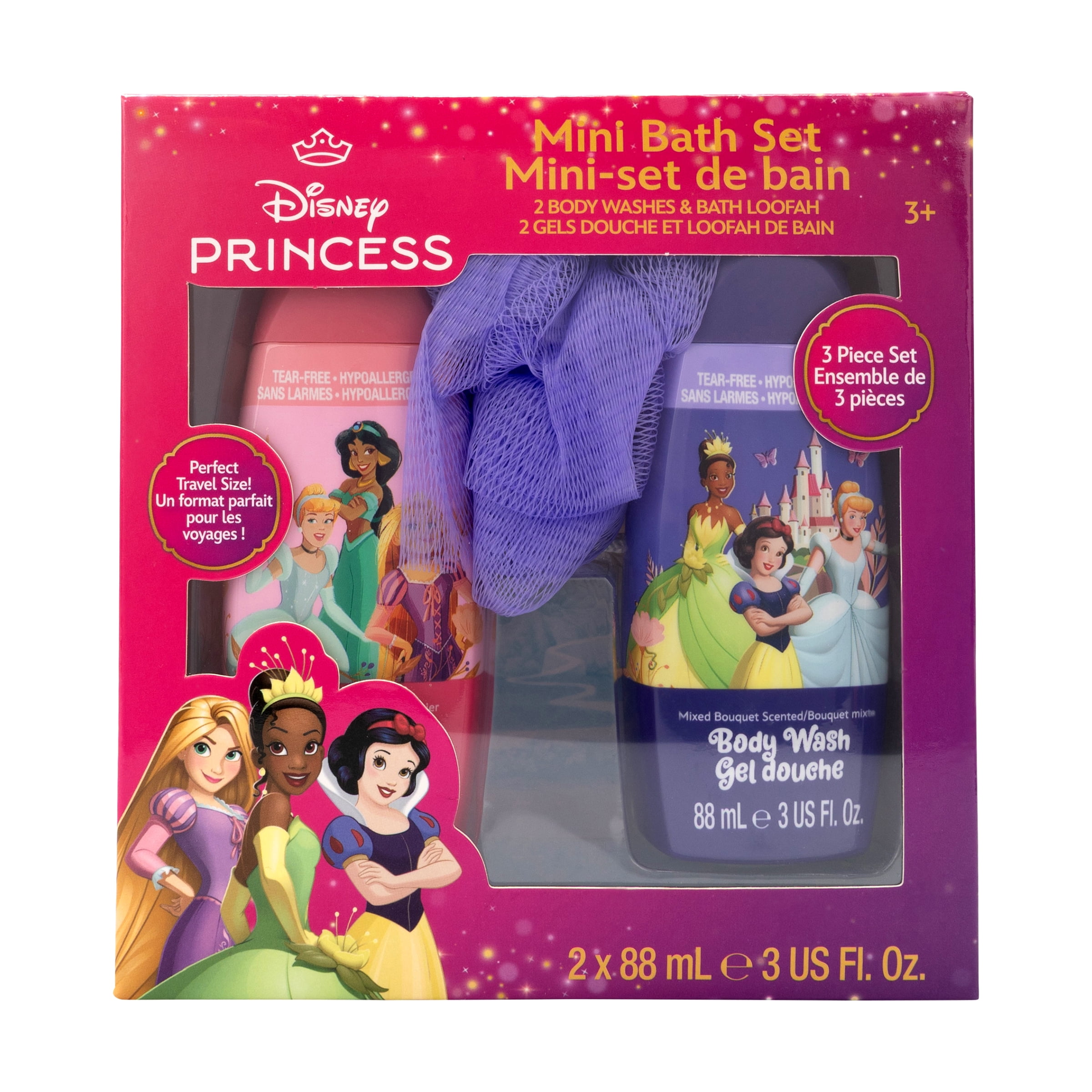 Set de 2 gels douche et loofah Disney Princess Set de 2 gels douche et loofah Princess