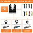 thumbnail image 5 of Adifare 12Pcs Oscillating Saw Blade 2-5/8inch High Carbon Steel Oscillating Multi-Tool Blade Universal Curved Edge Extra Wide Oscillating Tool Blade Precise Cut Multi Tool Blade for Wood, 5 of 9