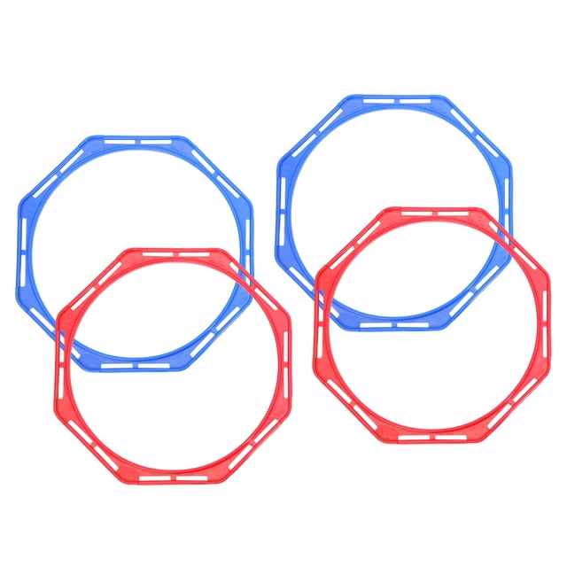 PENIKOKO 4Pcs Agility Rings Set Octagon Plastic Speed Training Circles for Soccer Football Basketball