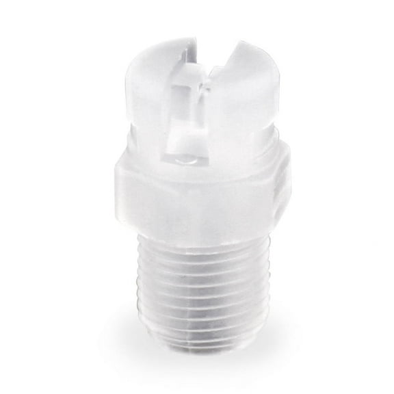 100 Pack Tefen White Flat Fan Spray Nozzle W/Poly Filter 1/8" NPT