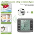thumbnail image 4 of Termómetro digital inalámbrico con alarma para congelador, refrigerador, hogar, interior y exterior, 2 sensores pies, 4 of 5