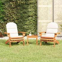 vidaXL 3 Piece Adirondack Patio Lounge Set Solid Wood Acacia