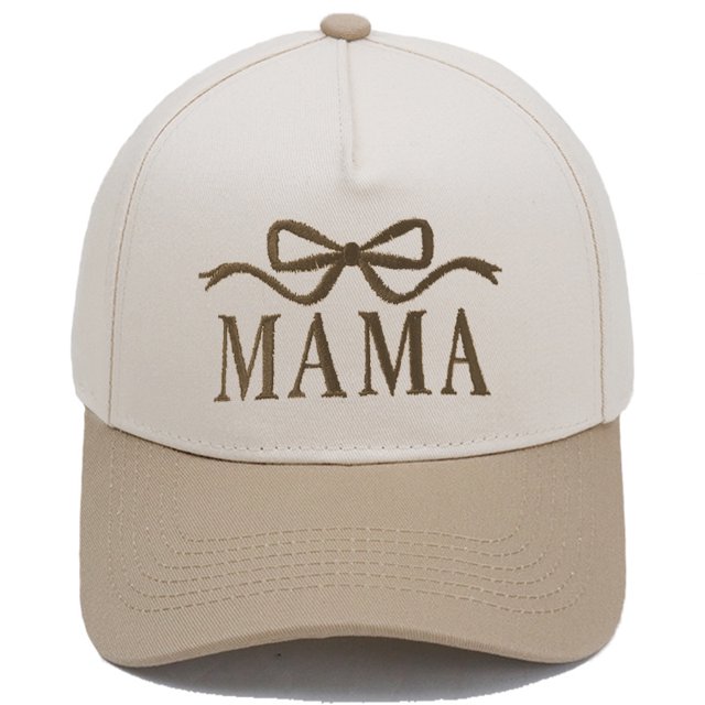 Gorra de béisbol lisos de algodón con bordado de lazo MAMA