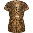 thumbnail image 2 of Halloween Desert Brown Snake Snakeskin Costume All Over Womens T Shirt, 2 of 2