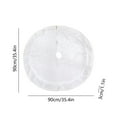 thumbnail image 3 of Zhourta 35.43 Inch Christmas Tree Skirt Christmas Red and White Christmas Tree Skirt Christmas Party Christmas Tree Decoration Holiday Indoor and Outdoor Decoration Supplies, 3 of 6