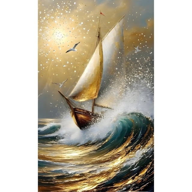 Cuadro Decorativo Paisaje 60x80cm Velero