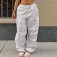 thumbnail image 2 of Pantalón Deportivo, Bolsillos Laterales Grandes Con Costuras, Pantalones Sueltos Suaves Para Mujer, 2 Botones Laterales, Banda En El Tobillo Para Viajar ANGGREK Otros, 2 of 6