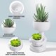 thumbnail image 2 of Jinyi Ceramic Planter Pot Portrait Flower Pot Table Succulent Cactus Vase Sitting Human Shaped Flower Holder Desktop Plant Container (1pc, Black), 2 of 5