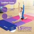 thumbnail image 2 of Matladin 5 Folding 8" Easy to Clean 76" x 30" Pink Blue Gradient Exercise Aerobics Mat, 2 of 15