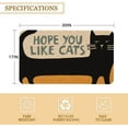 thumbnail image 3 of Cat Front Door Mat 30 X 17 Inch Black Cat Doormat Indoor Outdoor Funny Floor Mat Non Slip Rubber Hope You Like Cats Welcome Mats, 3 of 6