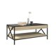 thumbnail image 5 of Mesa de Centro Industrial con Estante Salisbury | Vidrio | Metal Negro | Acabado en Madera Clara | 2 Niveles, 5 of 7