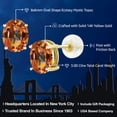thumbnail image 2 of Gem Stone King 14K Yellow Gold Stud Earrings for Women Men 3.00 Ct Oval 8x6mm Ecstasy Mystic Topaz, 2 of 5