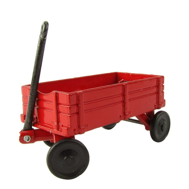 1:12 Scale Miniature Red Wagon Dollhouse Accessory 1:12 Scale Miniature Red Wagon Dollhouse Accessory