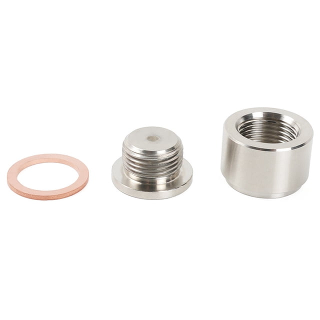 Accesorios para Sensores O2 Tapones Soldadura Montaje Oxígeno M18x1.5 Piezas Automóvil Universales Acero Inoxidable Con Muescas Curvas