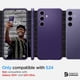 thumbnail image 2 of Funda para teléfono móvil Spigen Galaxy S24 TPU de grado militar, color morado, 2 of 7